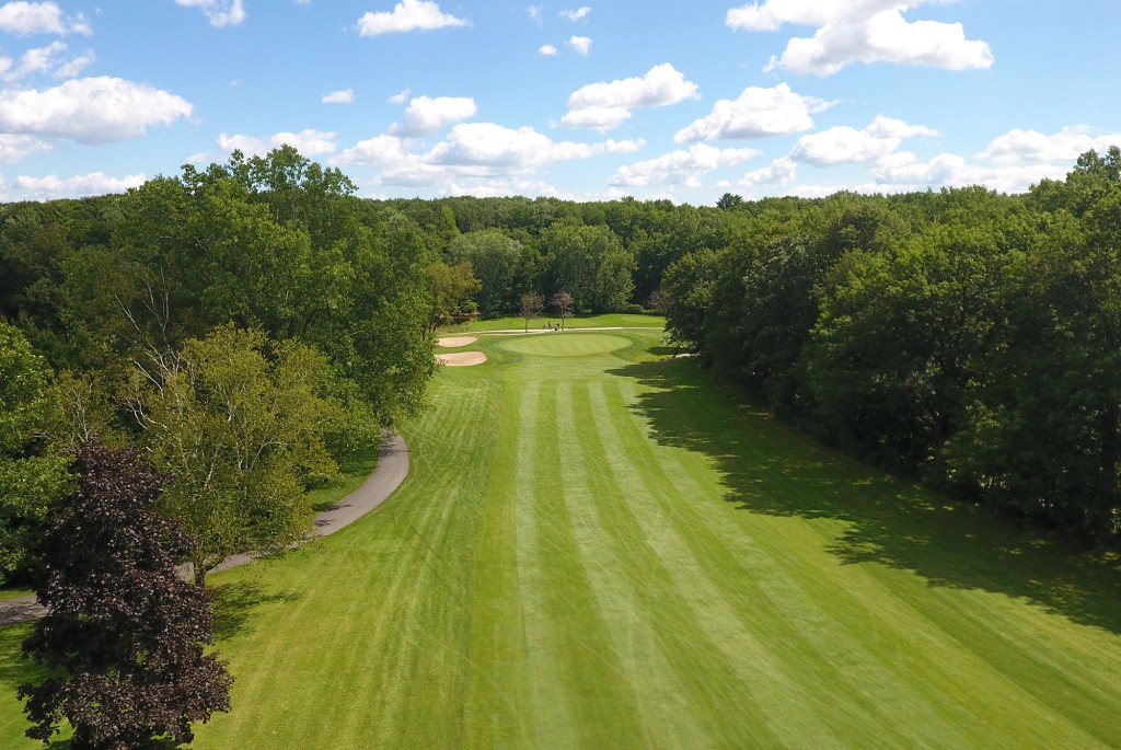Manicured golf course fairway